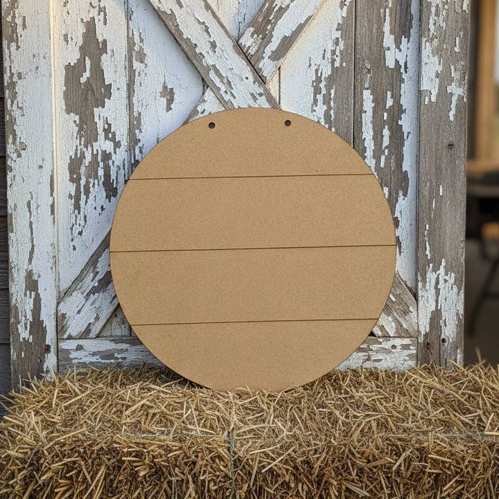 5Pk - 1/4" MDF Shiplap Wood Round Circles for wholesale by Crazy Daisy Designs