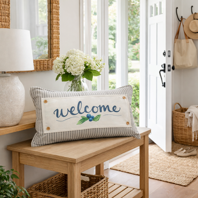 PillowPanels - Wholesale Throw/Decorative Pillow - CHARCOAL/CREAM STRIPES:  PILLOW ONLY (with insert) 37