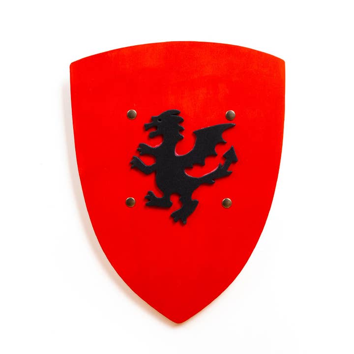 SKÖLD KAMELOT RÖD MED DRAKE S - ST535 för wholesale av KALID MEDIEVAL