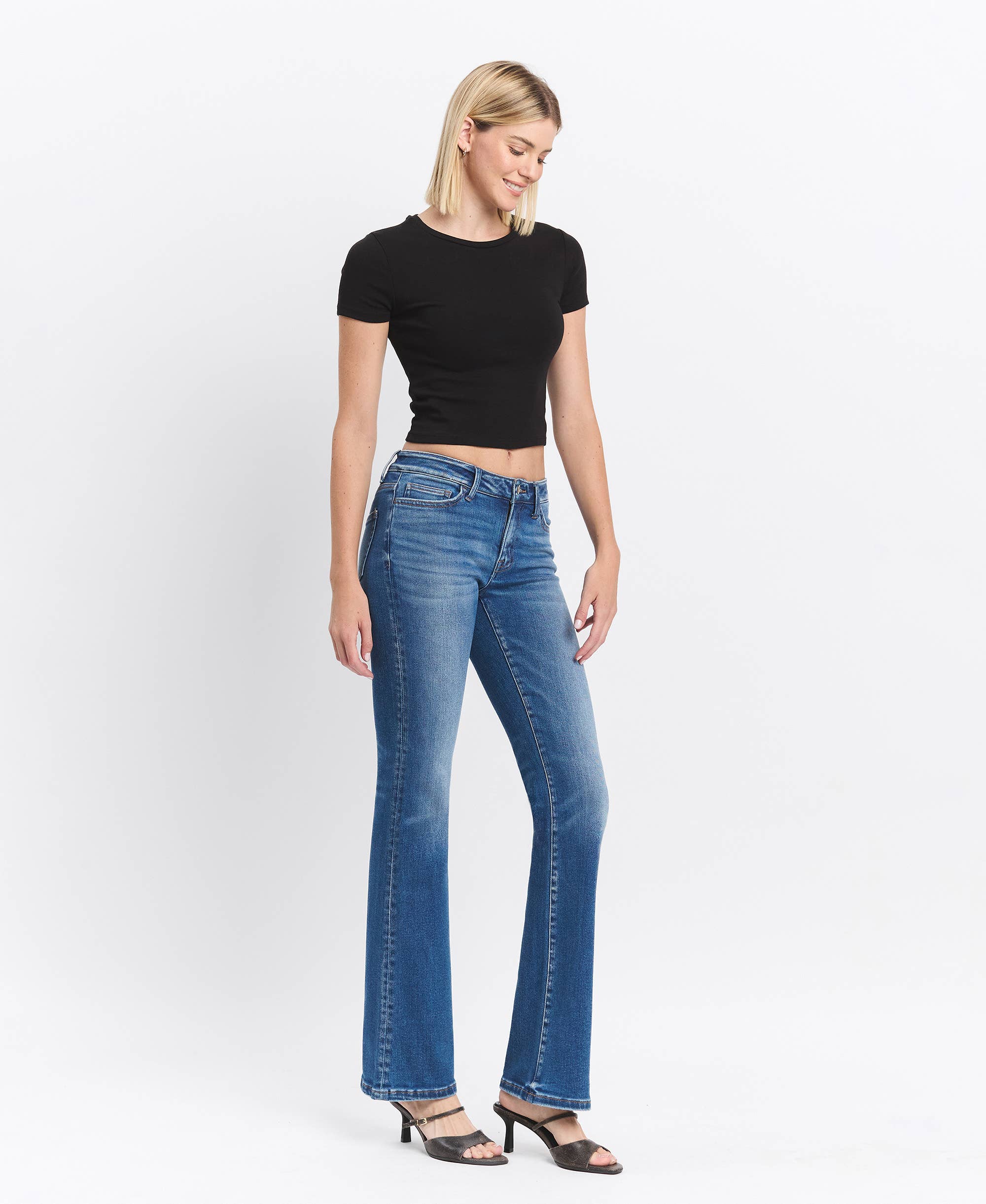 HUMOUR LOW RISE FULL LENGTH BOOTCUT JEANS T6649 for wholesale on Faire5