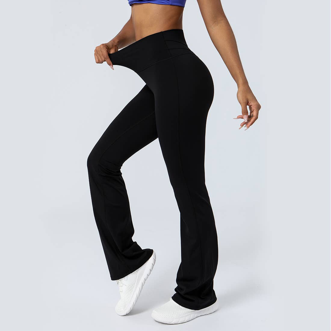 Sodalemon - Wholesale Athletic Pants - Women's - Ladies' Sporty Tight Lift Buttocks Yoga Dance Flare Pants9