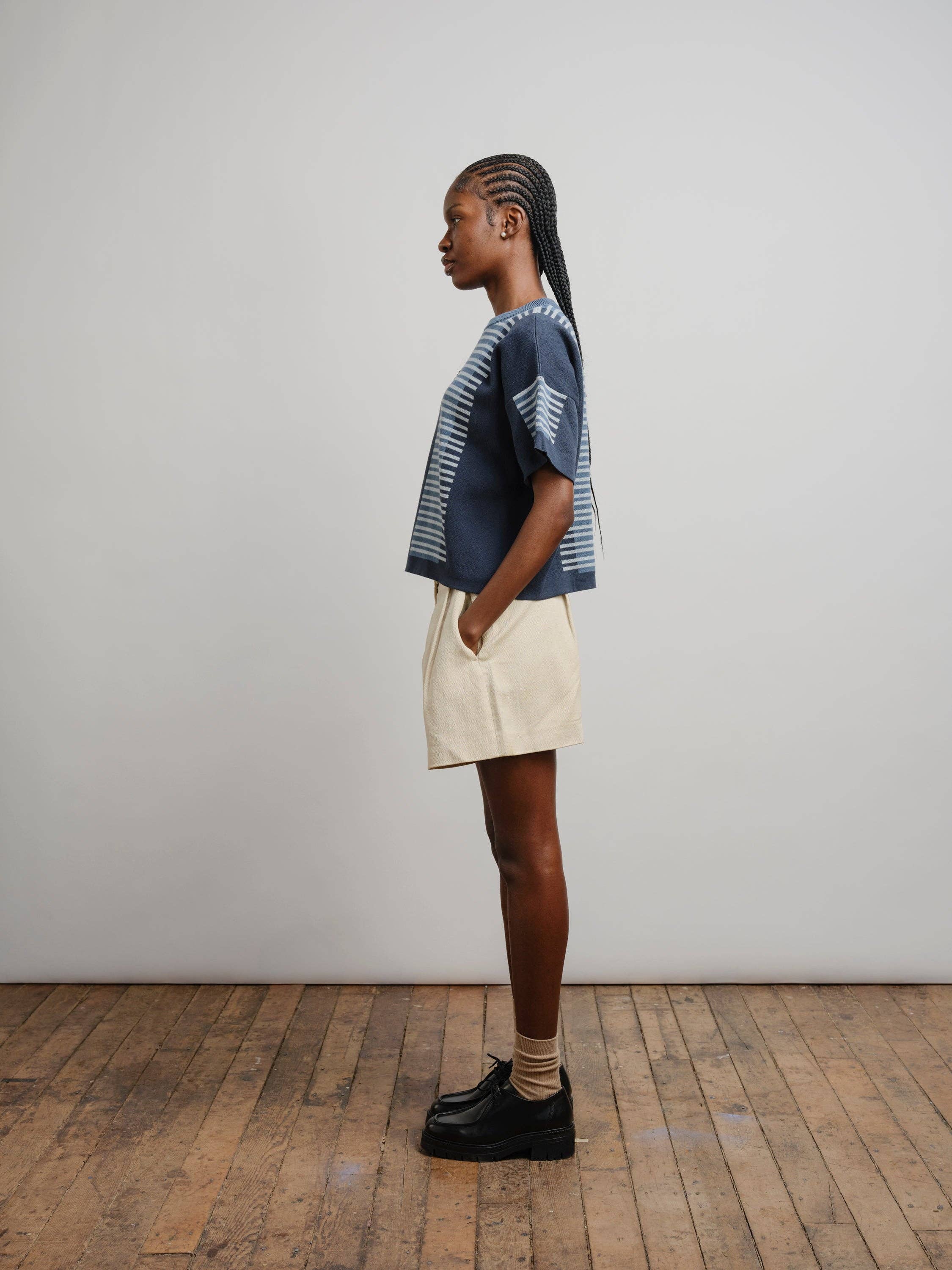 The Endery - Wholesale Knit Sweater - Women's - Benita Sweater Tee - Ultramarine2