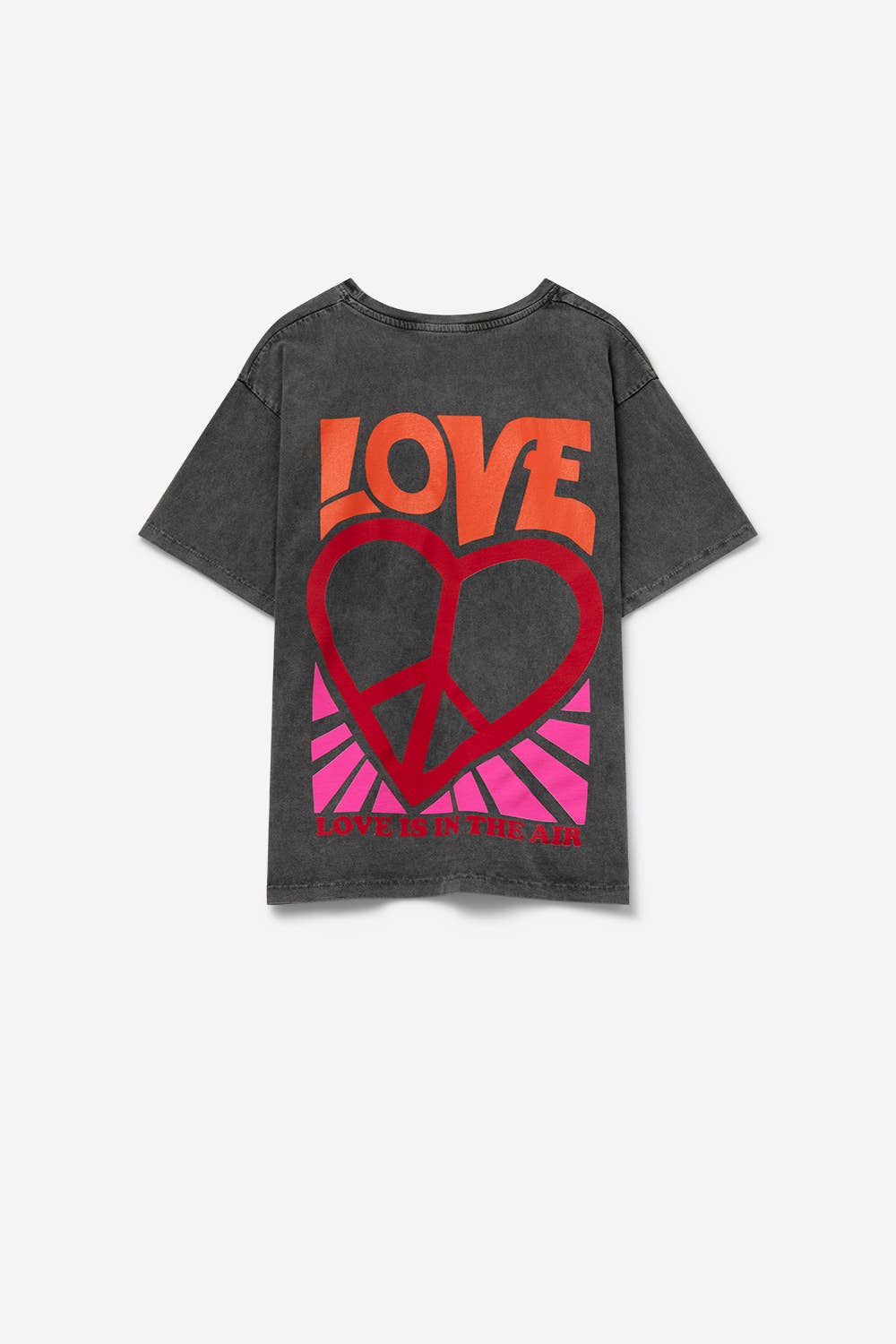 Black T-Shirt with Love is Air and Heart with Peace logo for wholesale on Faire1