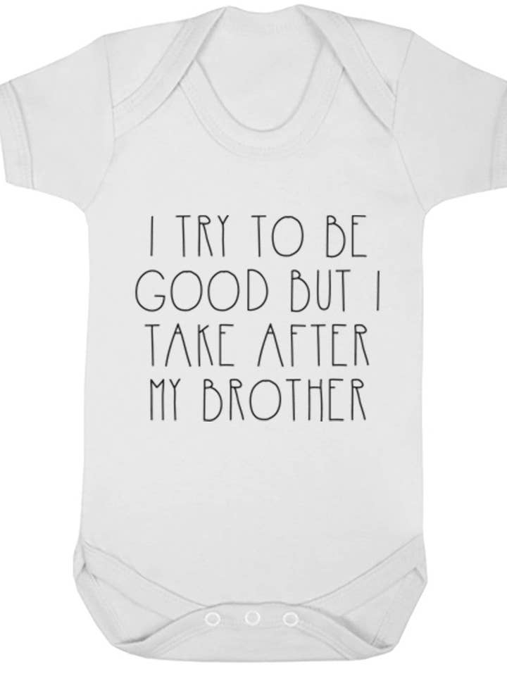 Cerco di essere buono ma mi prendo come il gilet per bambini di mio fratello K1532 per la vendita all'ingrosso da parte di Illustrated Identity