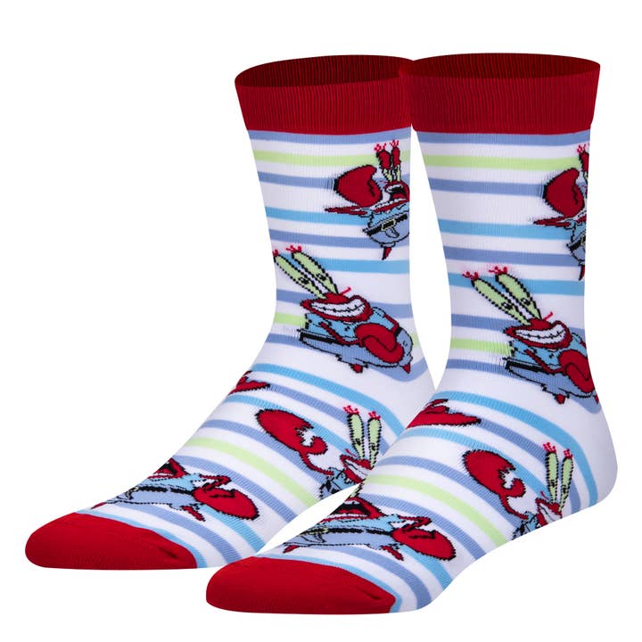Mr Krab Stripes - Mens Crew Folded for wholesale by Cool Socks