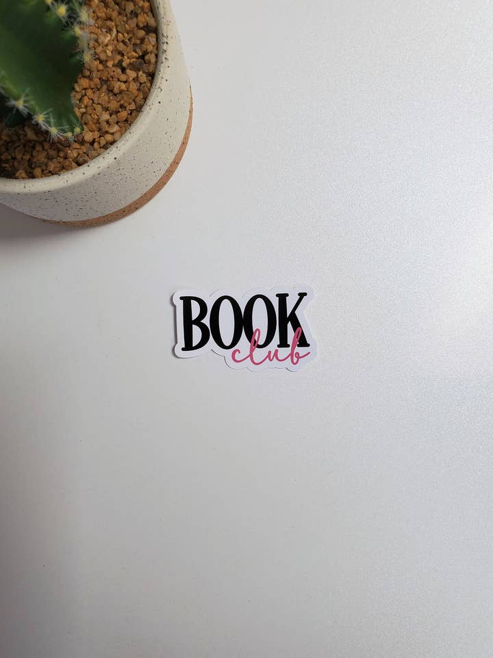 Adhesivo de texto Book Club para venta al por mayor de Fig Tree Works