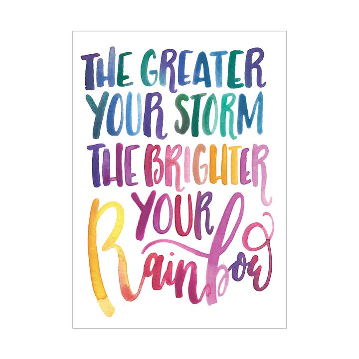Cartão de saudações arco-íris por atacado de Katie Elizabeth Lettering