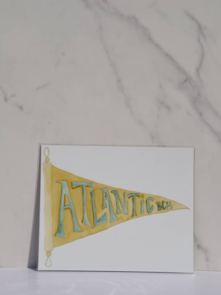 Impressão de Arte da Praia do Atlântico por atacado de Bear on Paper