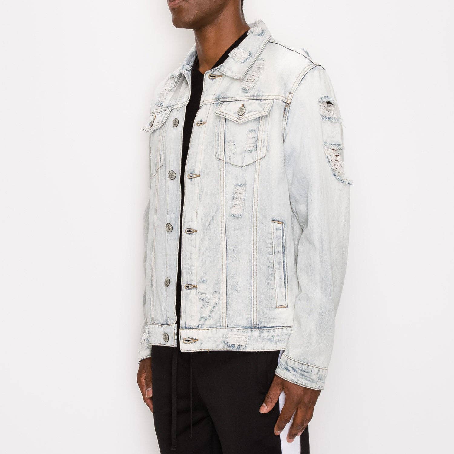 Victorious - Vente Veste en jean – homme - VESTE EN JEAN VIEILLI DK1006