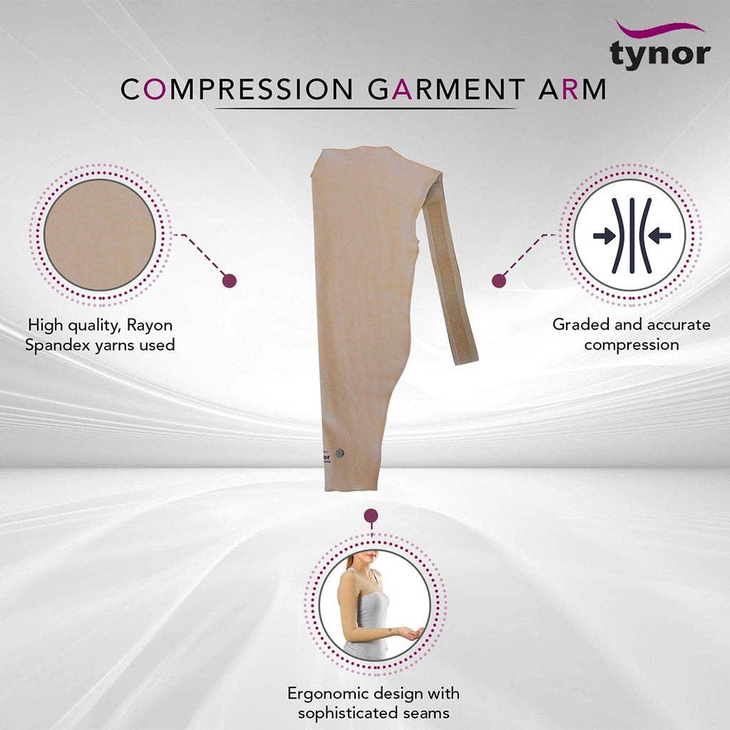 Tynor – wholesale Body brace/support – Compression Arm Sleeve Garment with Shoulder Cover0