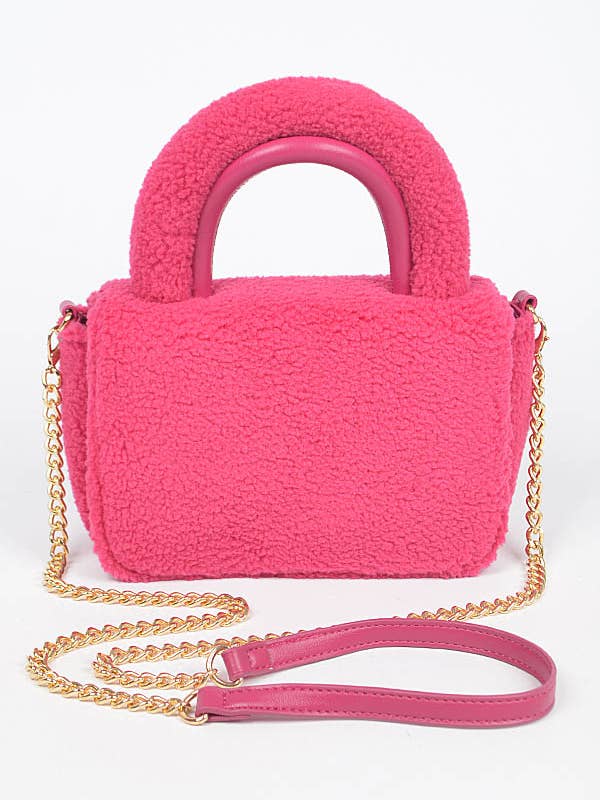 Faux Fur Top Handle Clutch Bag for wholesale by Shop Neighbors