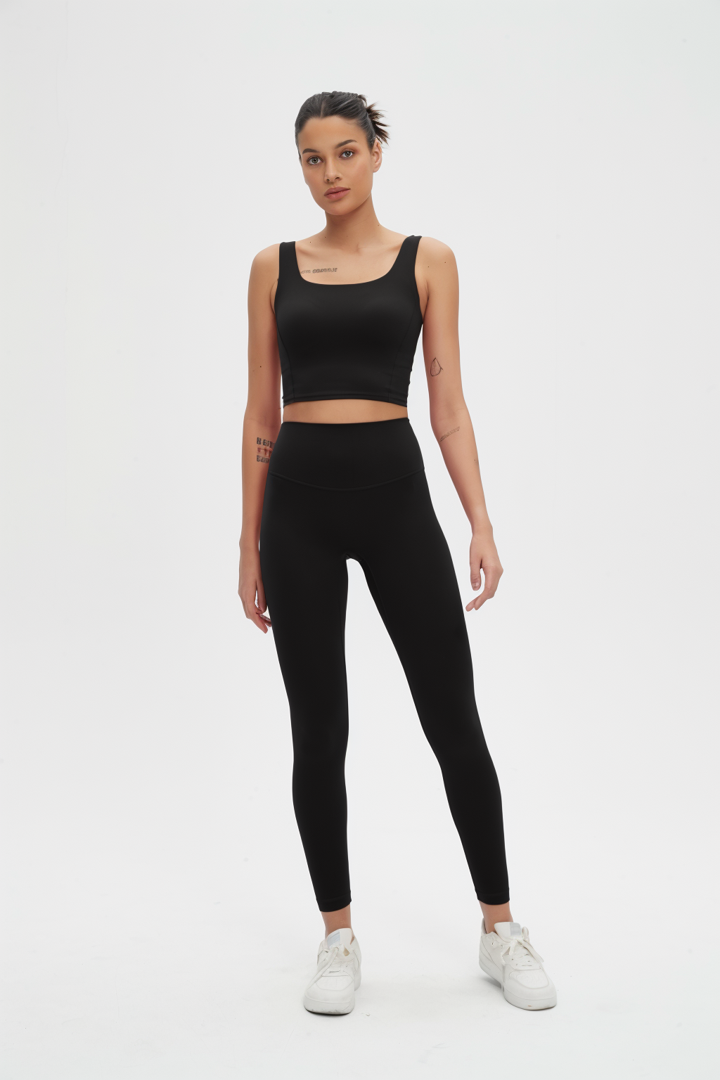 91thelabel - Wholesale Activewear Set - Women's - Grace U-Neck Molded Cup Tank & Leggings Activewear Set1