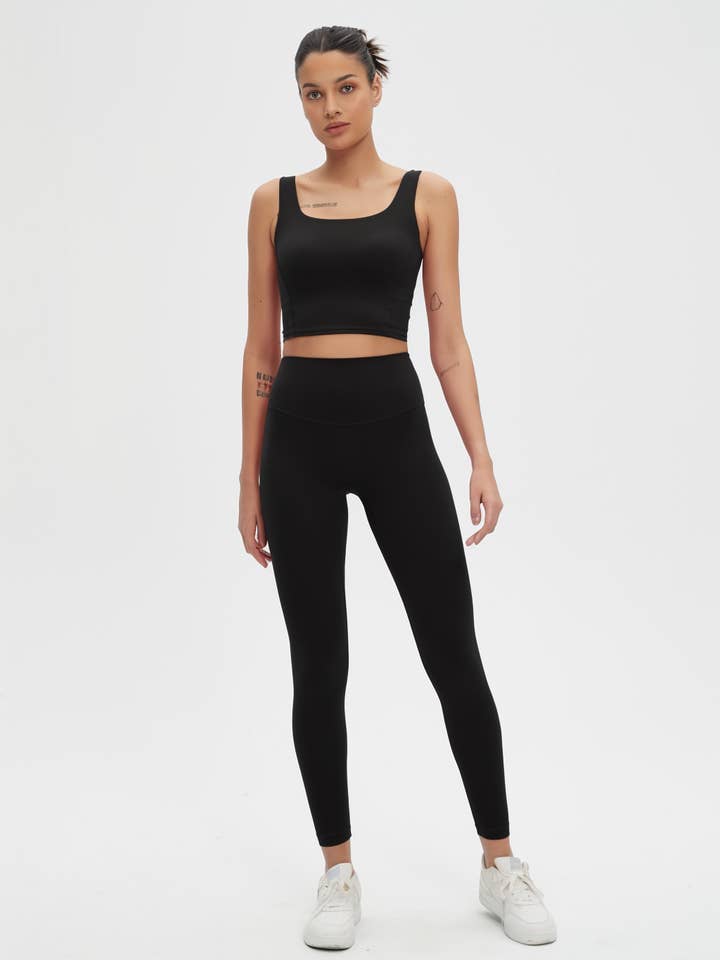 91thelabel - Wholesale Activewear Set - Women's - Grace U-Neck Molded Cup Tank & Leggings Activewear Set9
