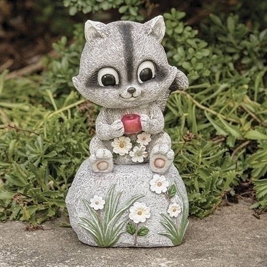 Raccoon on Stone Garden Statue for wholesale by Roman