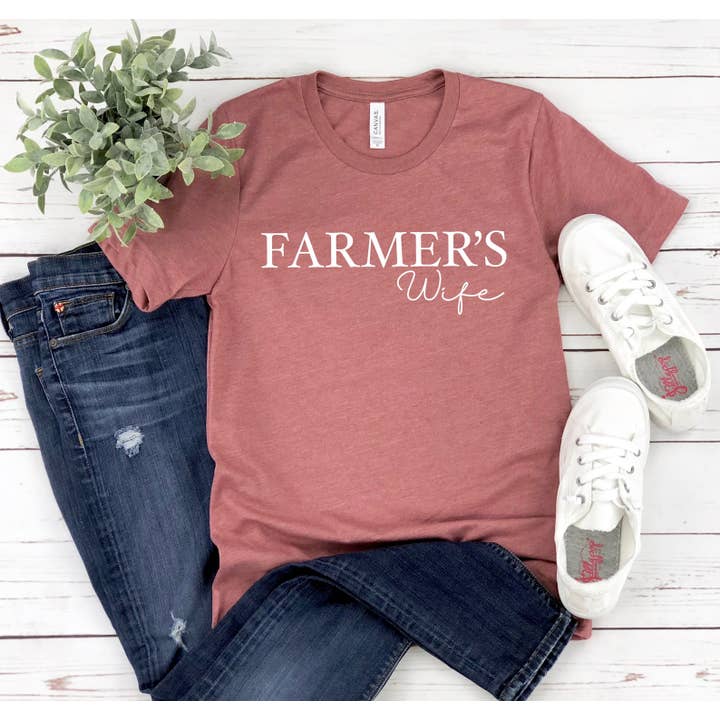 VibeClothing - Wholesale Screen Printed T-Shirt - Women's - Farmer's Wife T-shirt