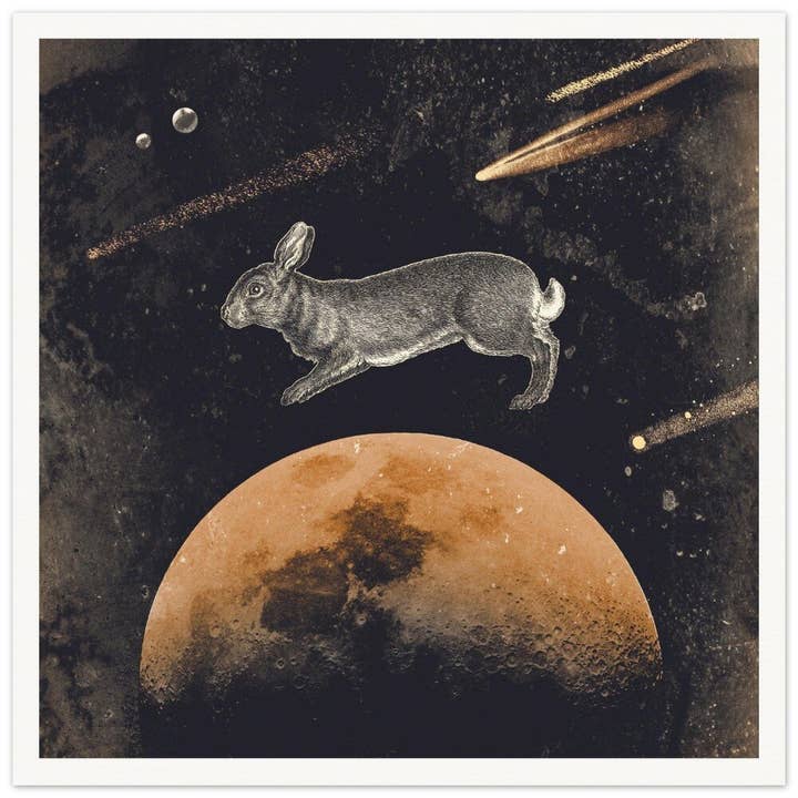 Impression artistique numérique sur collage Hunter's Moon pour la vente par Plenilune