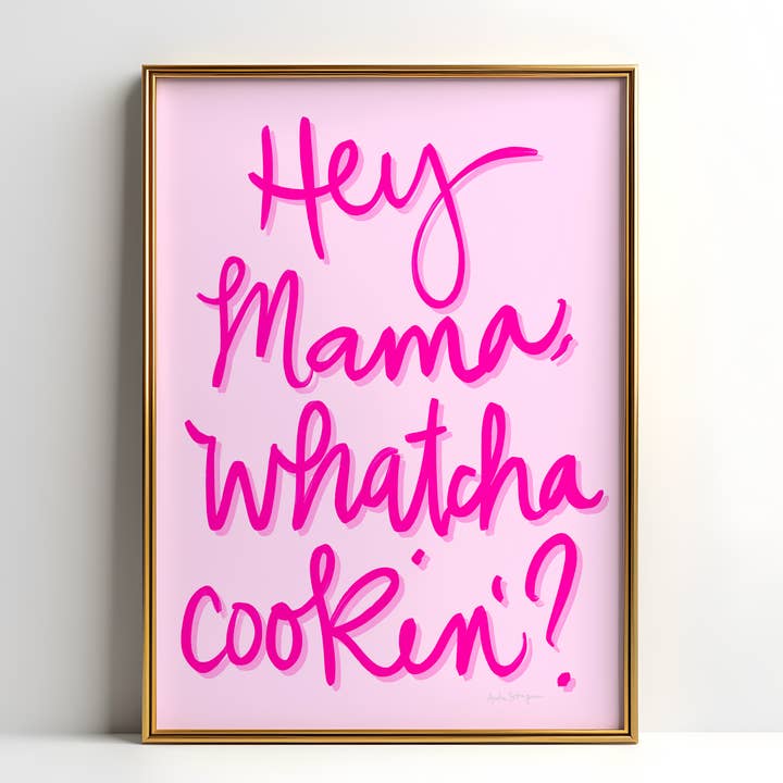 Trendy Wall Art, Typography, Dopamine Decor, Colorful Kitchen Poster, Retro Food Art Prints for wholesale by Audra Style