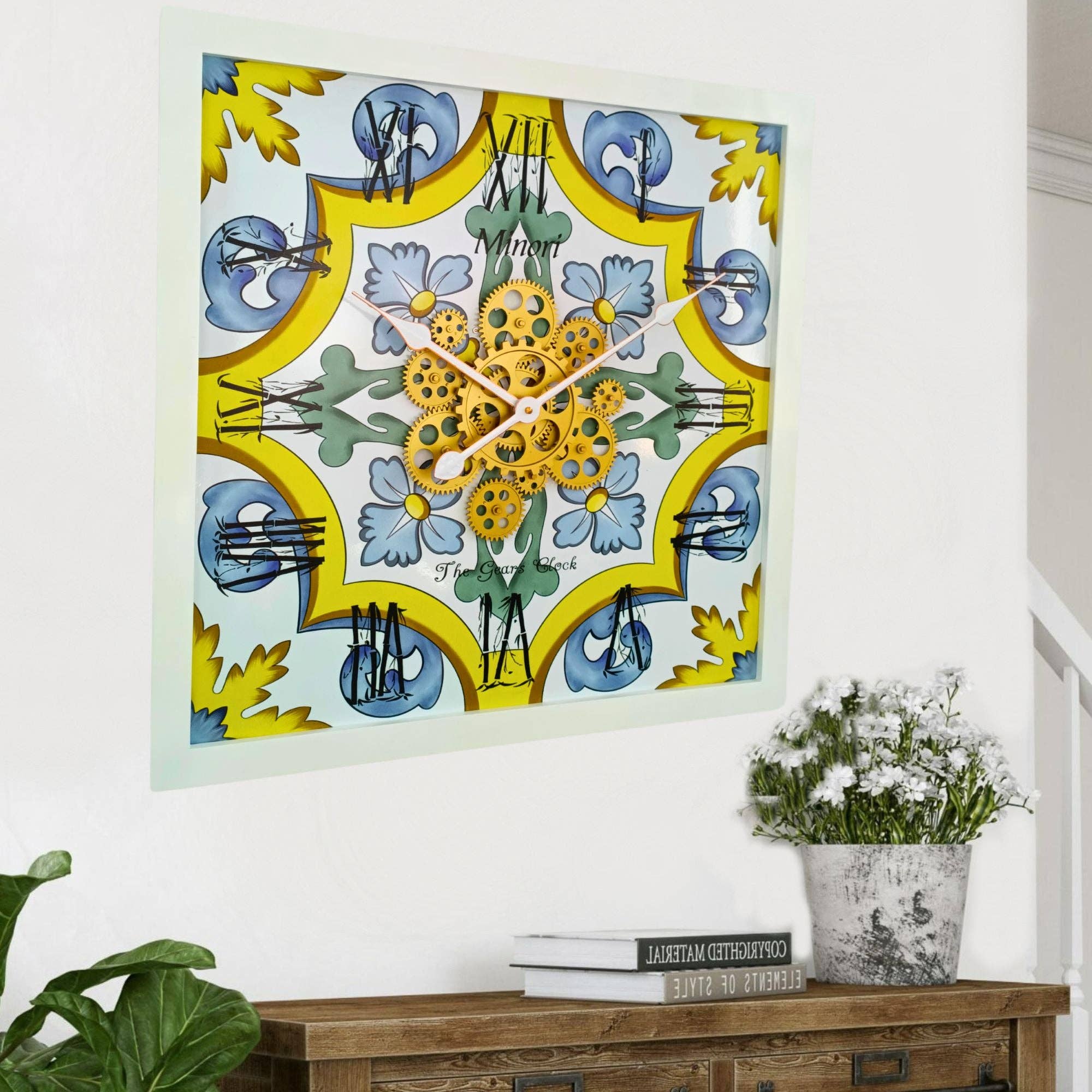 The Gears Clock - Wholesale Wall Clock - ITALY LINE WALL CLOCK SQUARE 24 INCH MINORI1