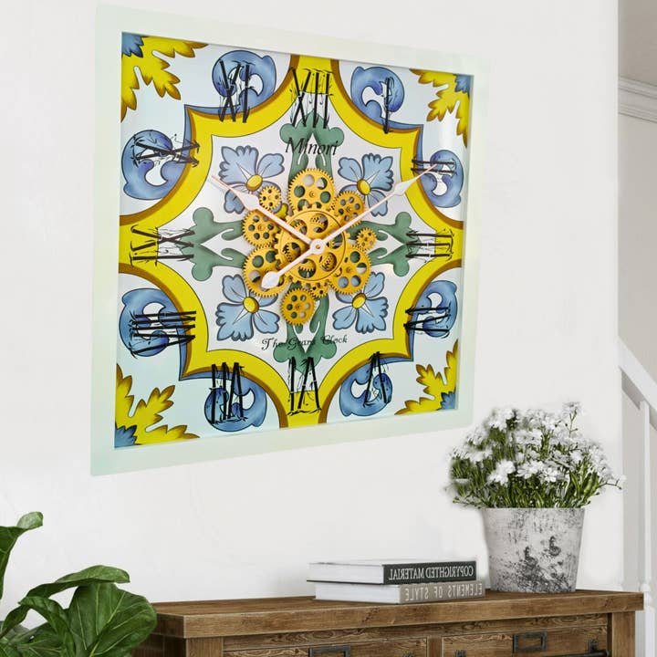 The Gears Clock - Wholesale Wall Clock - ITALY LINE WALL CLOCK SQUARE 24 INCH MINORI1