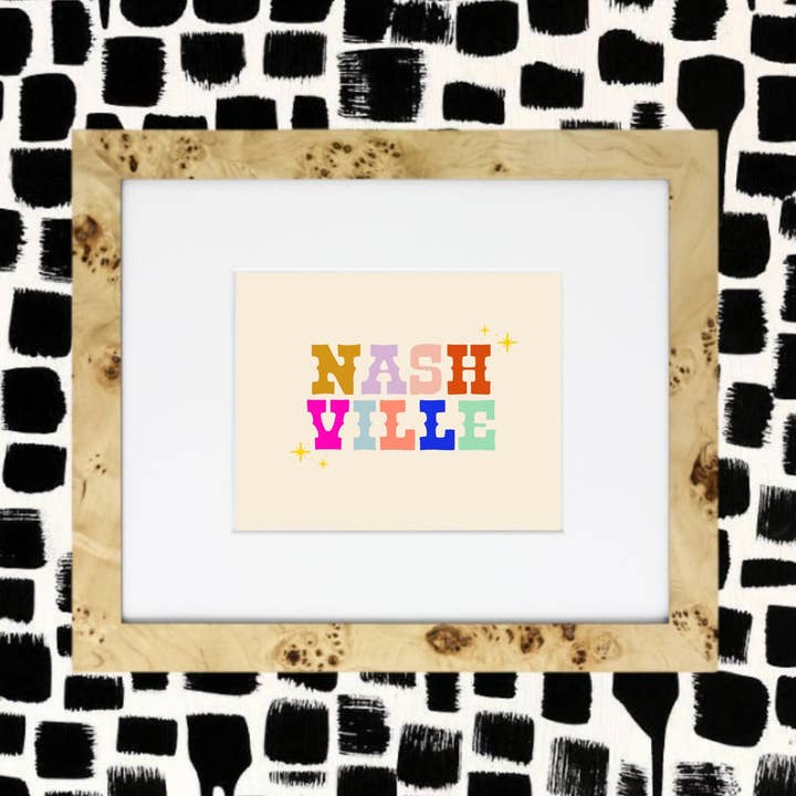 Art Print | Rainbow Print | Nashville Print | Design | Giclee Print | Illustration | Music City Tennessee Broadway | Fun Art | Nashville for wholesale by Facing the Sunshine Stationery + Design