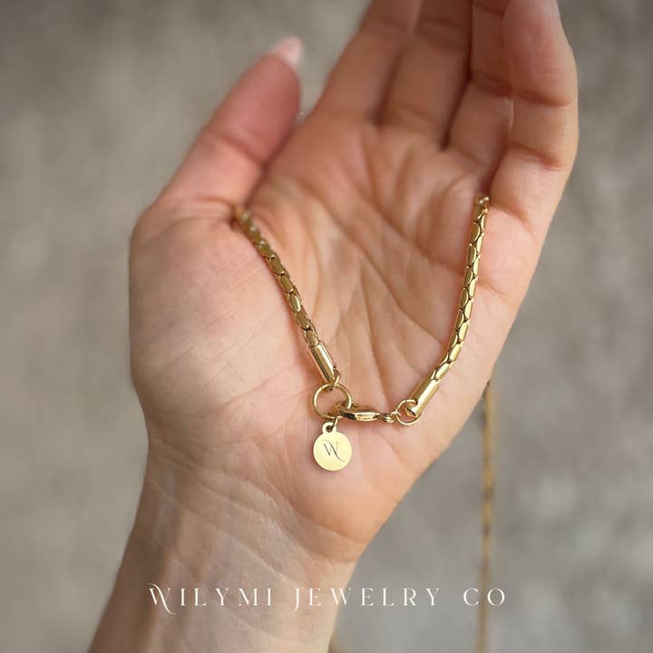 WILYMI Jewelry Co - Wholesale Pendant/Charm Necklace - HOW Chunk Drop 18" Necklace | Freshwater Pearl | Gold Filled6
