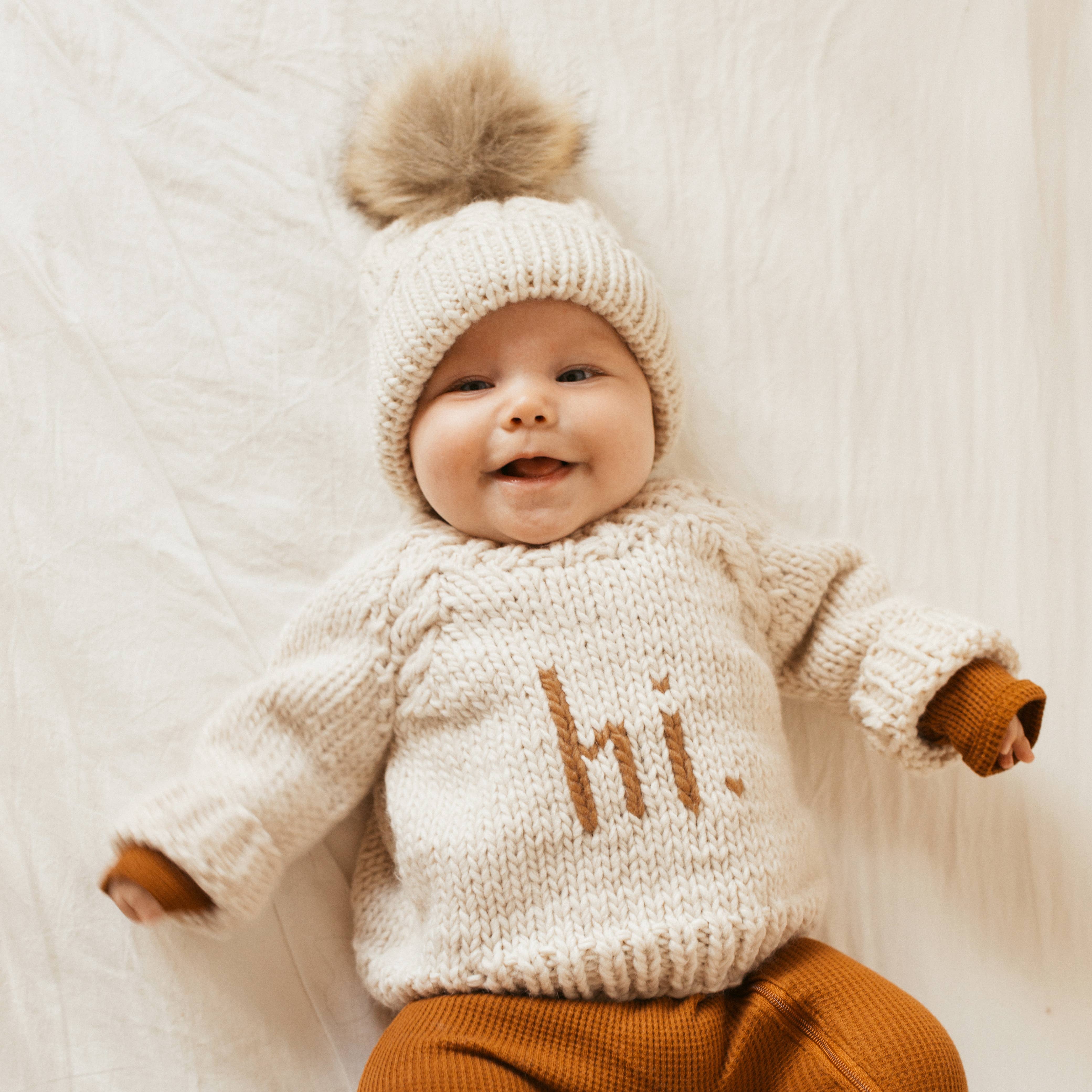 Huggalugs - Wholesale Knit Sweater - Baby - hi. Pecan Crew Neck Sweater Baby & Toddler2