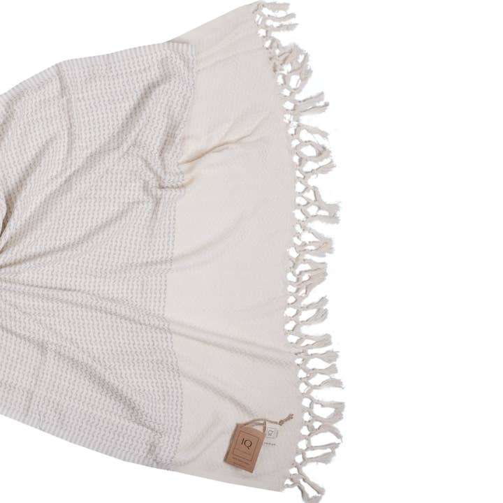 cotonIQ - Wholesale Bath Towel - hammam towel | sauna towel | beach towel | Colombia|grey|180x100cm