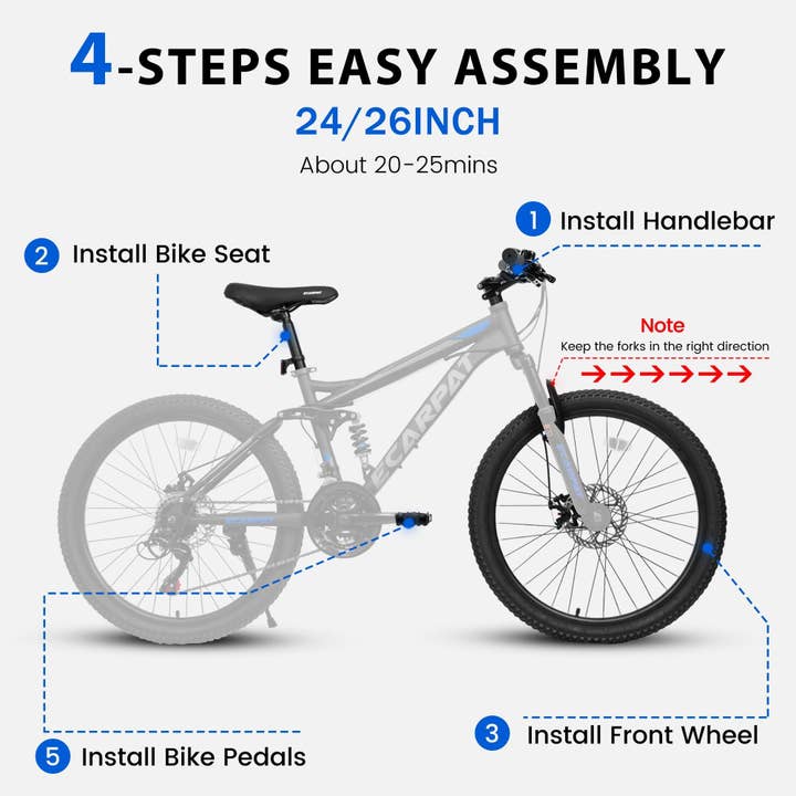 39F Inc. - Wholesale Biking Accessories - 26in 21-Speed Full Suspension Mountain Bike with Disc Brakes7