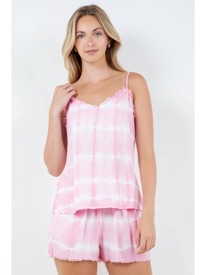 Veracci - Wholesale Lounge Set - Women's - TRENDY TIE-DYE BOAT NECK LOUNGE SET: CHIC TWO-PIECE LOUNGEWE2