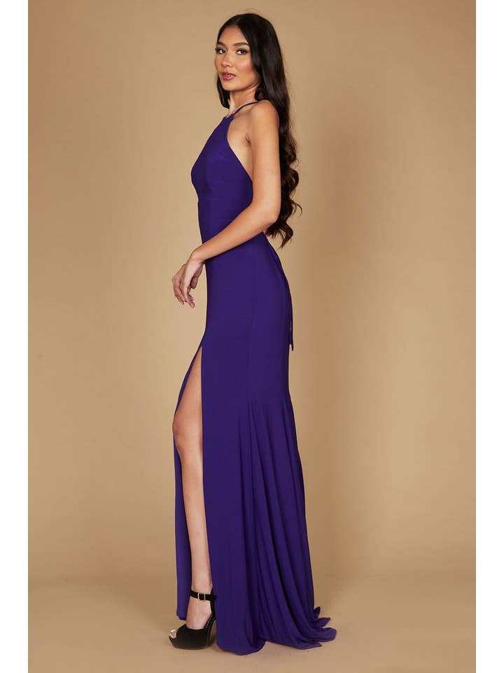 Kos Couture - Wholesale Gown - Women's - Long Fitted Open Back Jersey Prom Dress Wholesale11