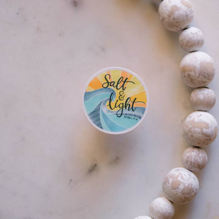 Savannah and James Co - Wholesale Sticker - Salt & Light Mini Vinyl Sticker, 2x2 in