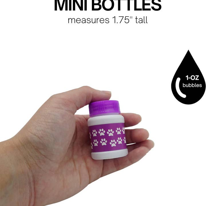 4E's Novelty - Wholesale Party Favor - Paw Print Bubble Bottles - 24 Pack, 1 oz, Paw Patrol Party Favors3