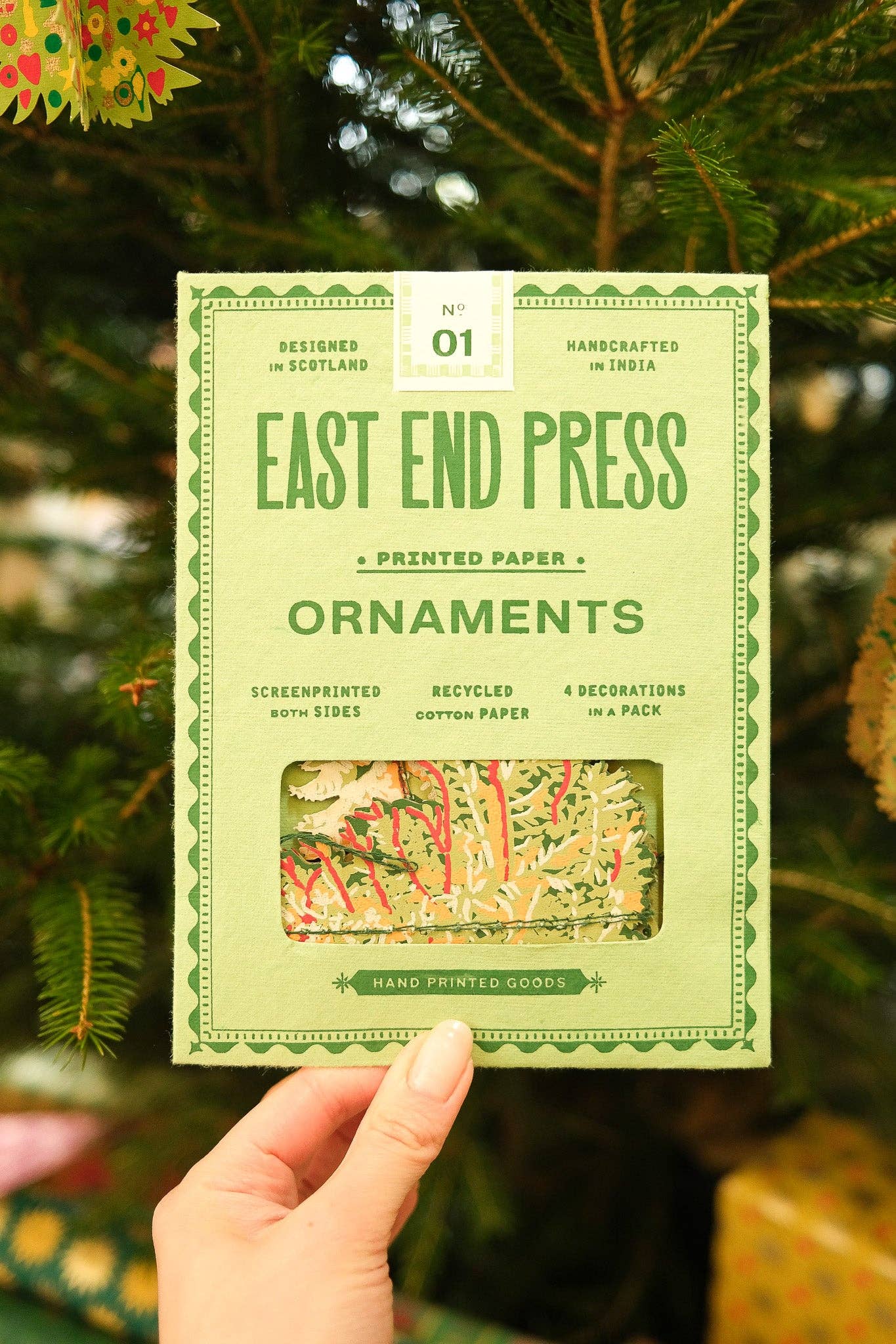 East End Press - Wholesale Ornament Set - UK/EU: Forest Paper Ornaments7