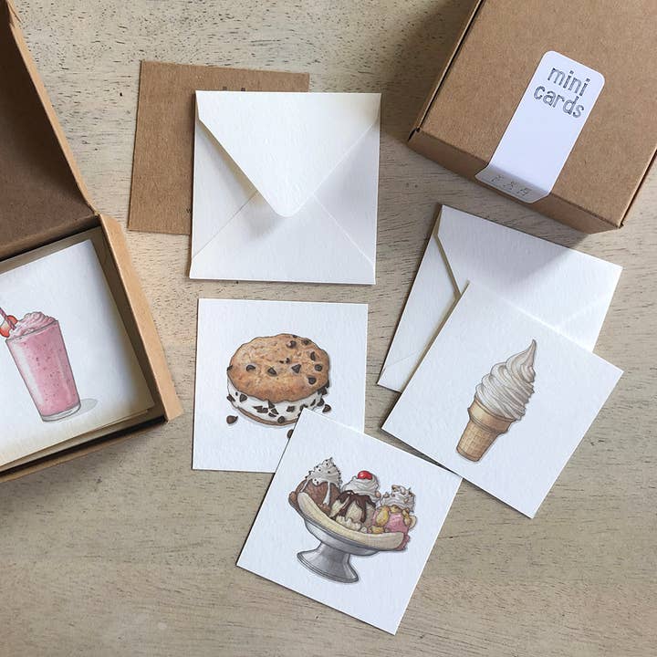Mini Cards Set / Ice Cream for wholesale by Yeesan Loh