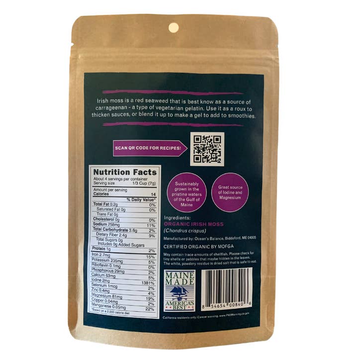 Ocean's Balance - Wholesale Protein/Superfood Powder - Organic Irish Moss1