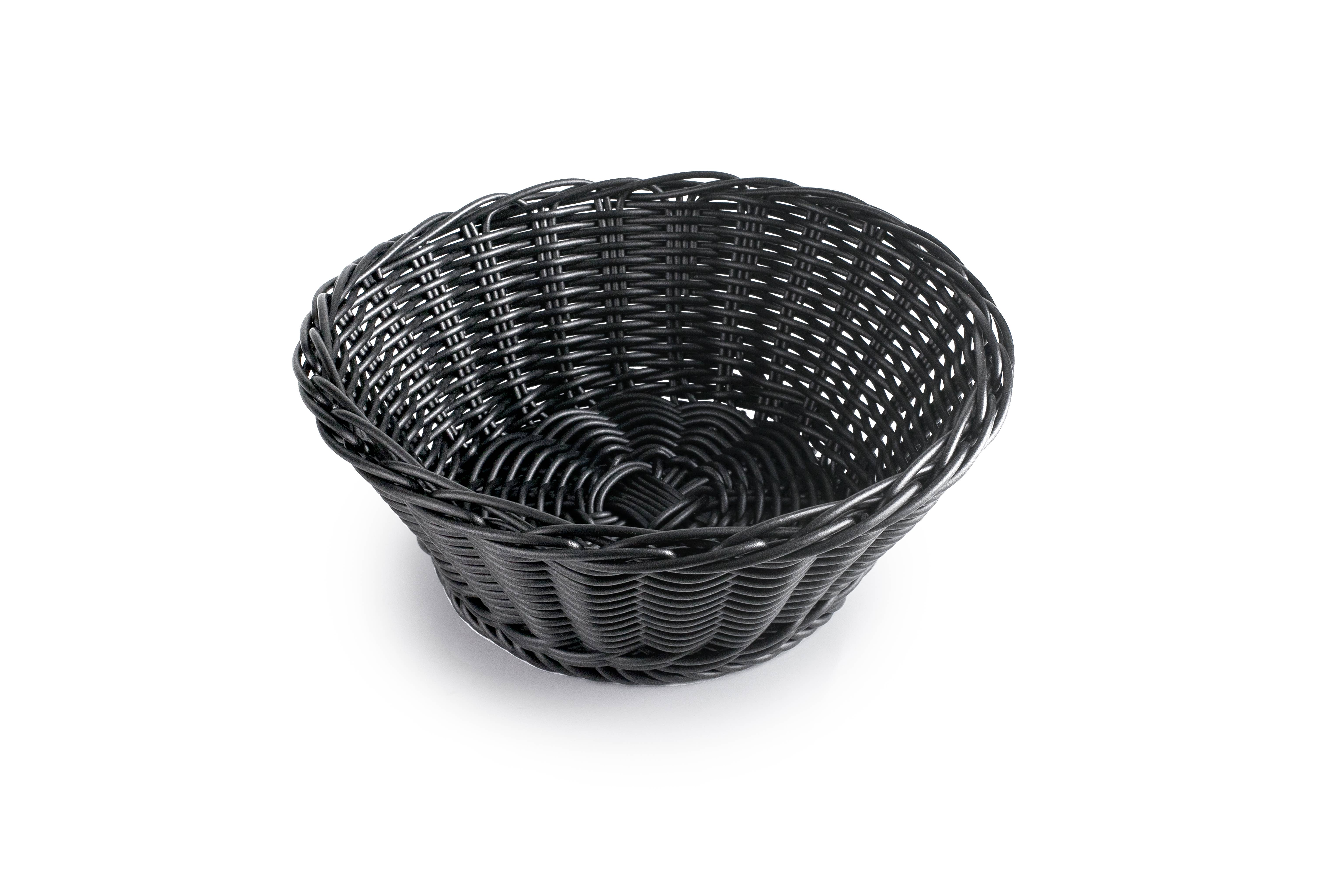 Ibili - Wholesale Basket - Polyrattan Black Spike Bread Basket Round 13X6 - IBILI