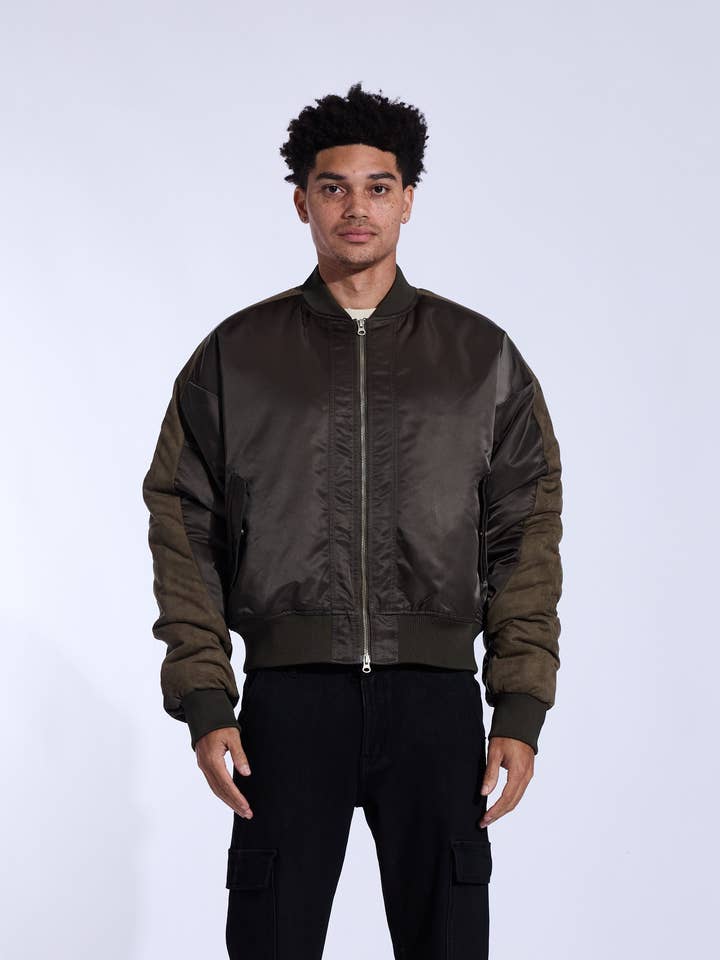 Clean Bomber Jacket (Olive) for wholesale by Crysp Denim