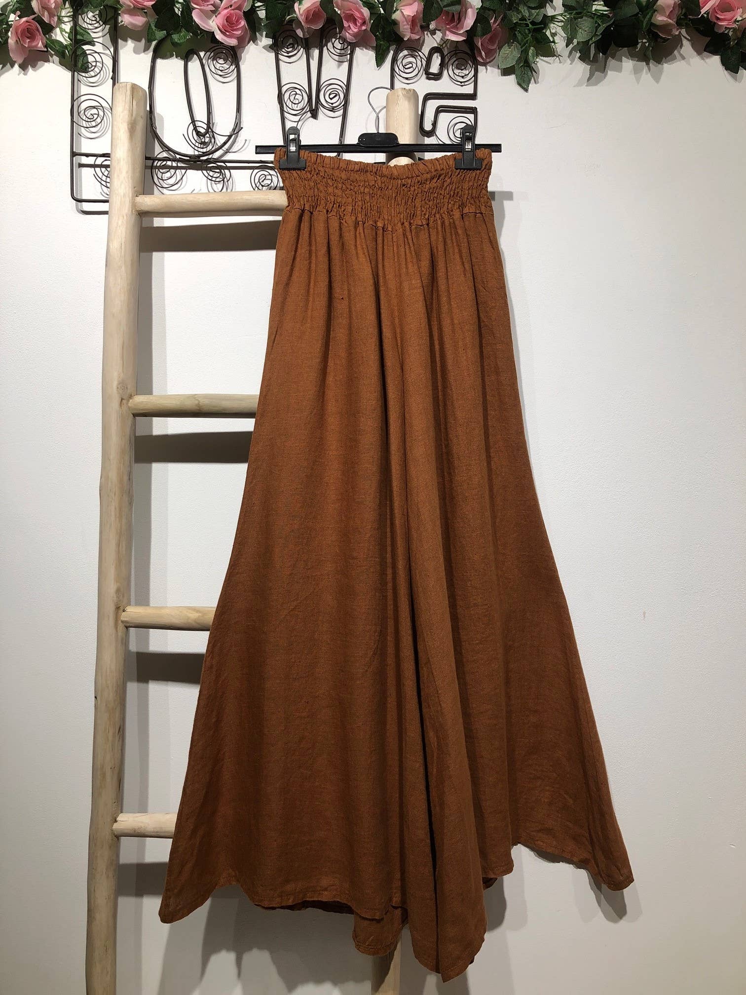 la maison des fibres naturelles - Wholesale Pants - Women's - Flared linen trousers 66031 100%LINEN63