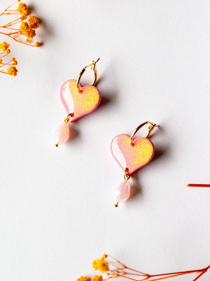 Love Drops - Pink Glitter for wholesale by Slow Day Studios