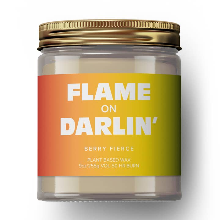 Vela de soja de 9oz Flame on Darlin' para venta al por mayor de Austy Lou by Broken Top Brands