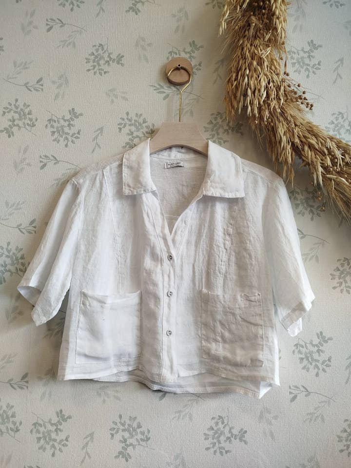 Linos y Textiles - Wholesale Button Down Shirt - Women's - REF:04014 100% linen shirt5