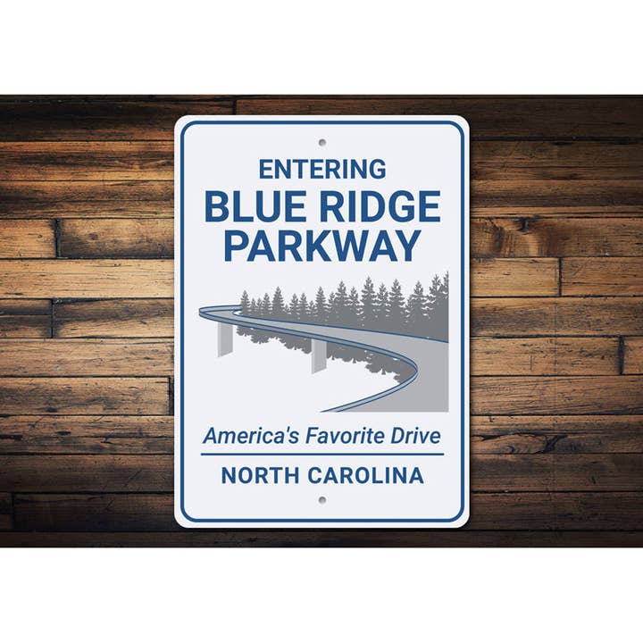 Lizton Sign Shop, Inc - Wholesale Sign - Entering Blue Ridge Parkway North Carolina Sign