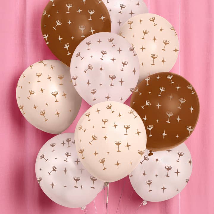 xo, Fetti - Wholesale Balloon - Espresso Martini Balloon Pack - 24 latex balloons, birthday, bachelorette