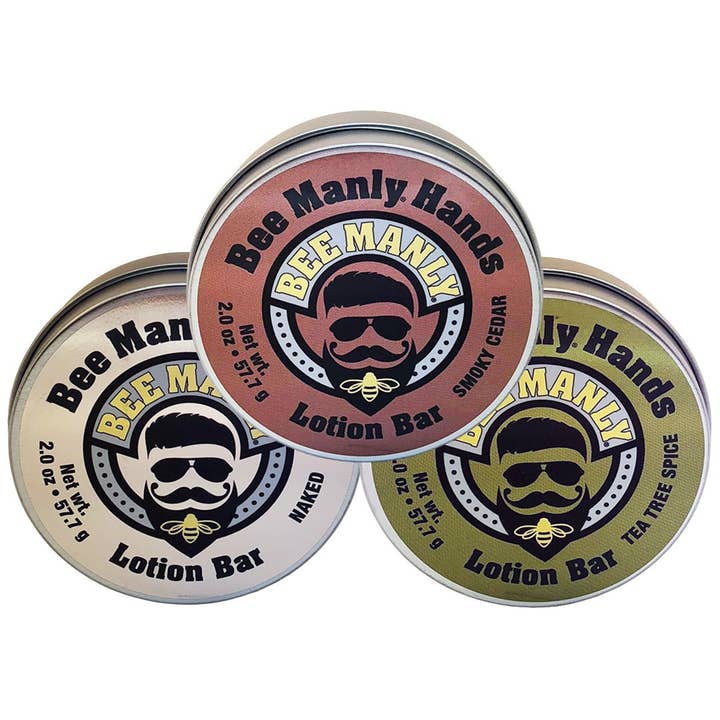 Honey House Naturals - Wholesale Solid Lotion - Bee Manly Hands Lotion Bar
