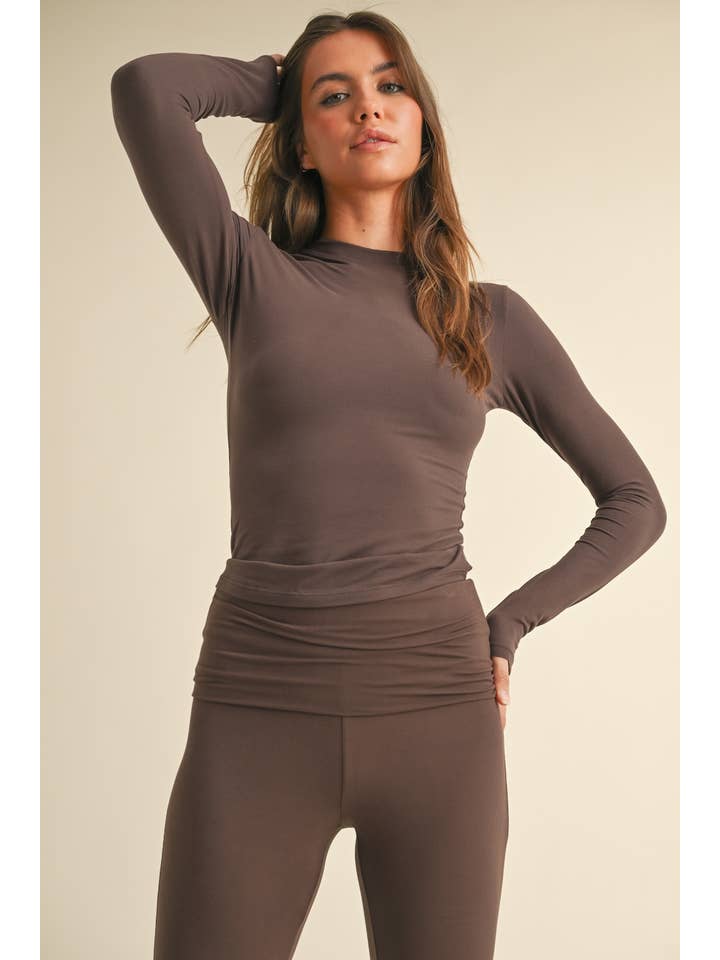 KIMBERLY C - Wholesale Lounge Top - Women's - Soft Knit Jersey Long Sleeve Tee56
