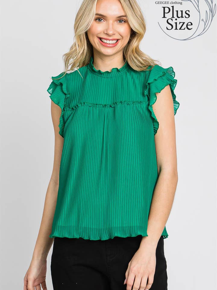 Top transparent plissé Plus : WT60401PL pour la vente par GeeGee x Lovelo