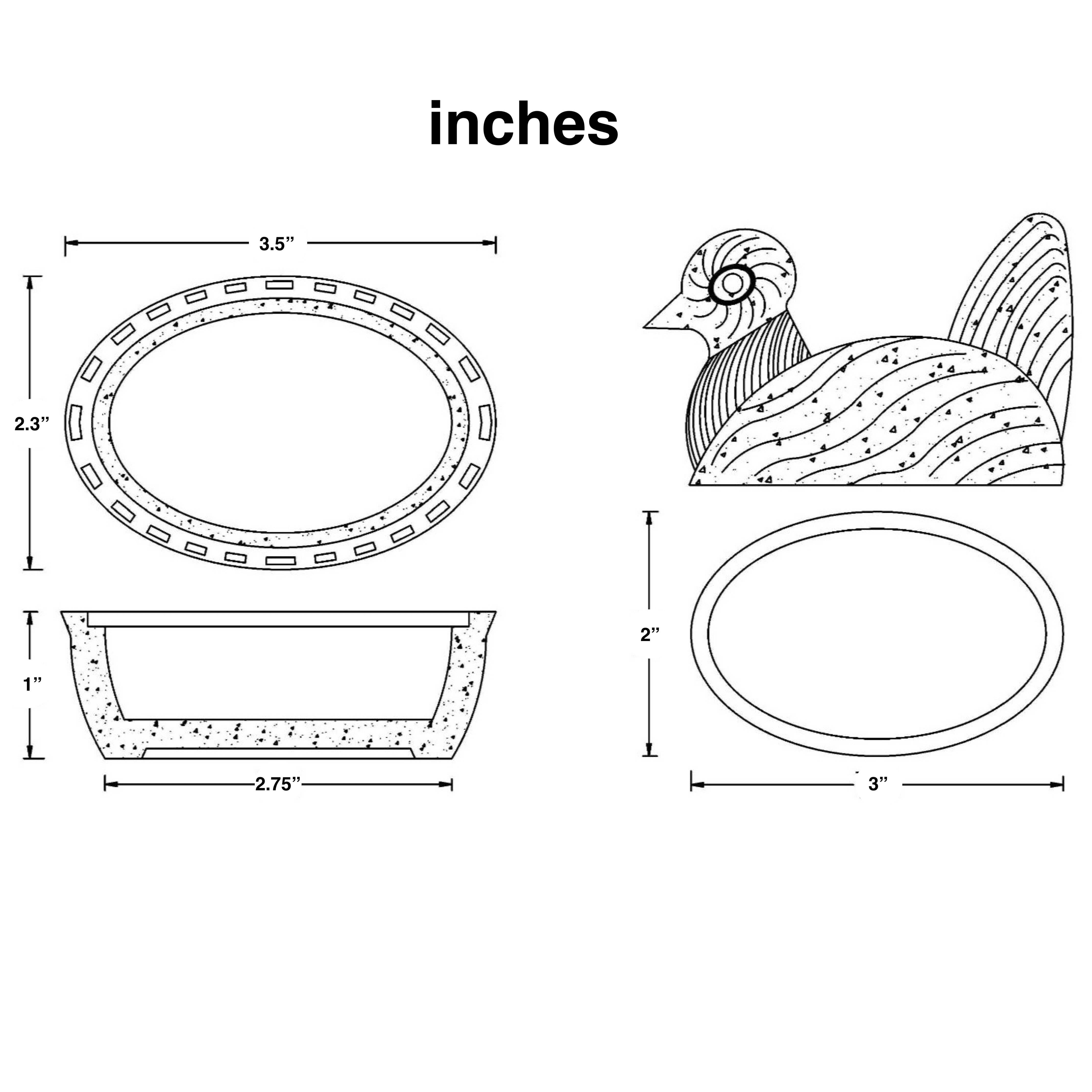 Kitchen One - Wholesale Decorative Plate/Dish/Bowl - Nesting Hen Bowl & Lid - ROSE | Hand Blown Glass - Colombia9