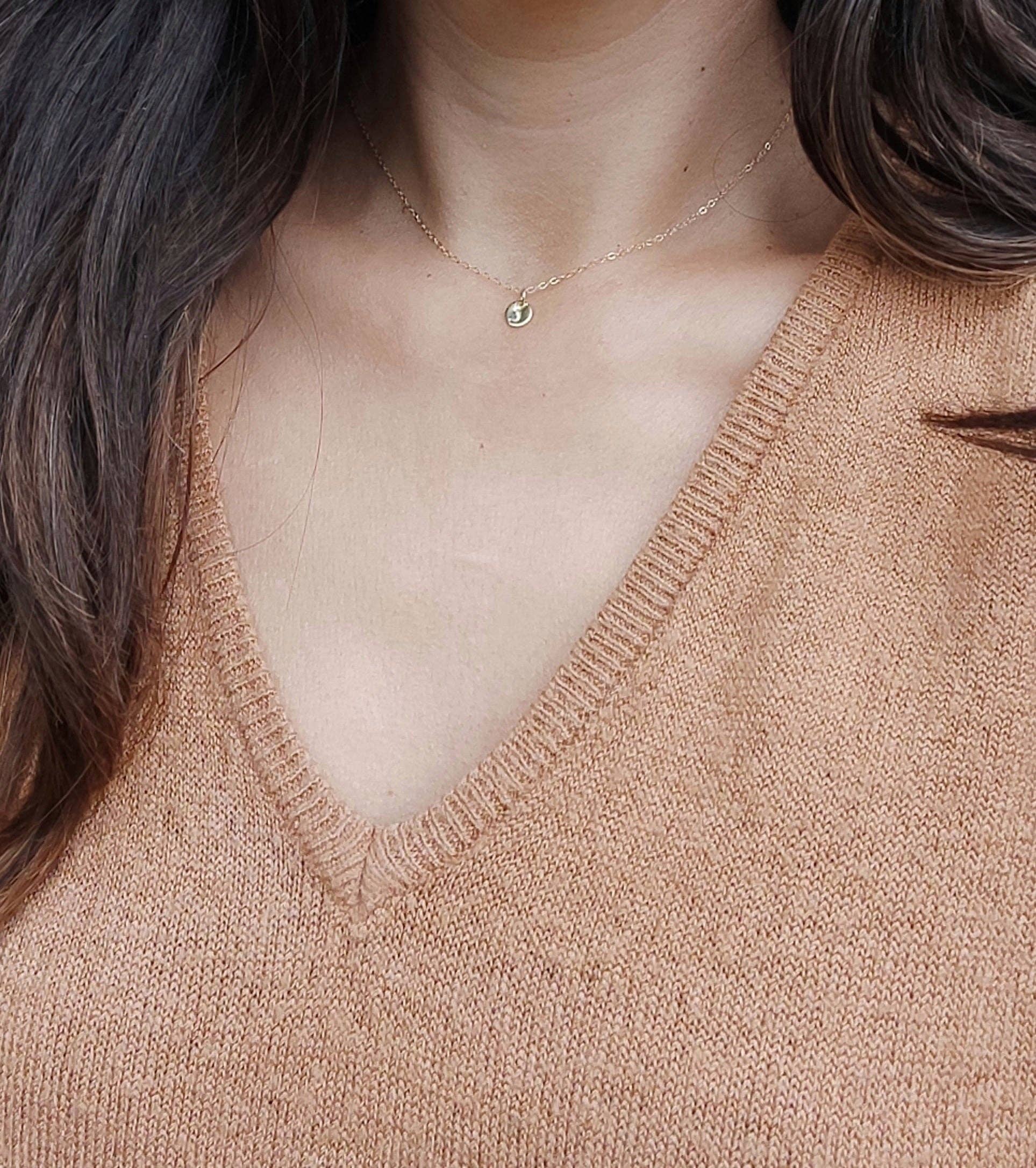 SEQAY – Großhandel Individueller Charm/Anhänger – Personalisierte Roségold Filled Plättchen Anhänger mit Initialen7