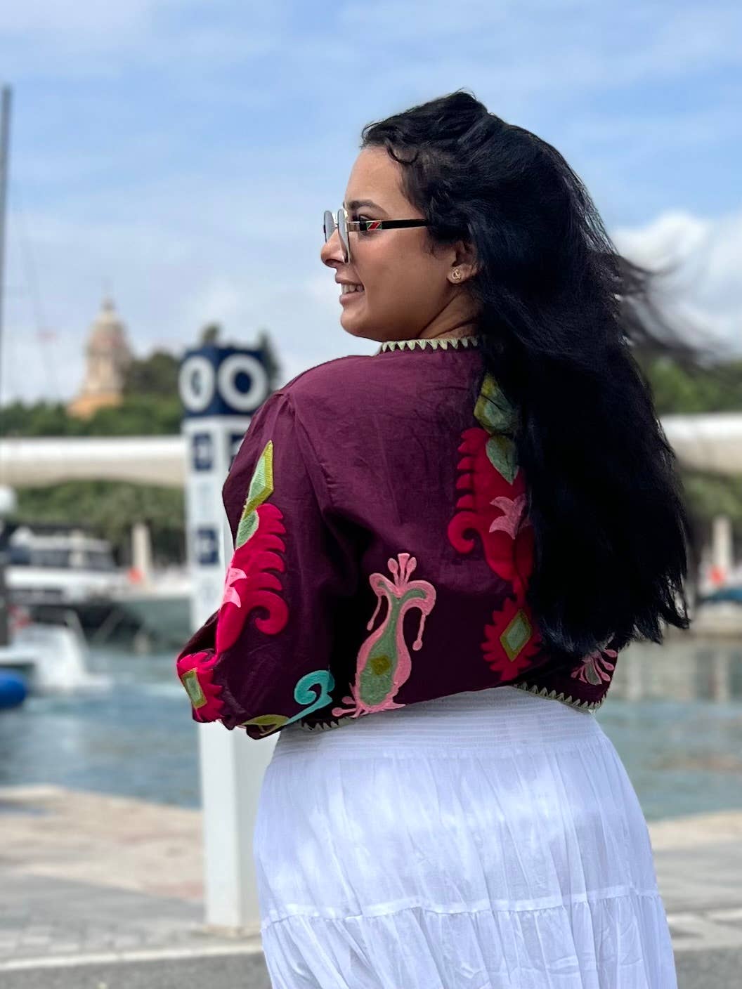 Kinomy - Wholesale Jas - Dames - Handgemaakte geborduurde katoenen bolero's (set van 4)5