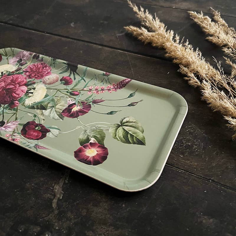 Koustrupco - Wholesale Serving Tray - Blossom flower garden Tray 32x15 cm 1